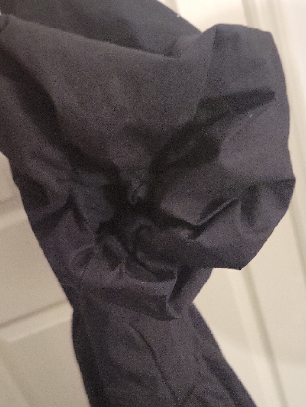 Time and Tru Black Puff-Sleeve Mini Dress with Tie Back - Picture 6 of 6
